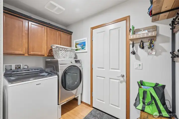Main level laundry room. That door leads to the garage.