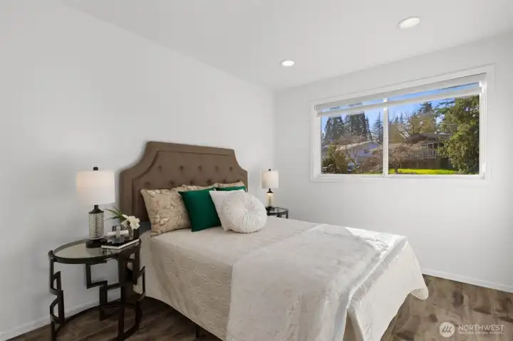 One of two additional upper level bedrooms