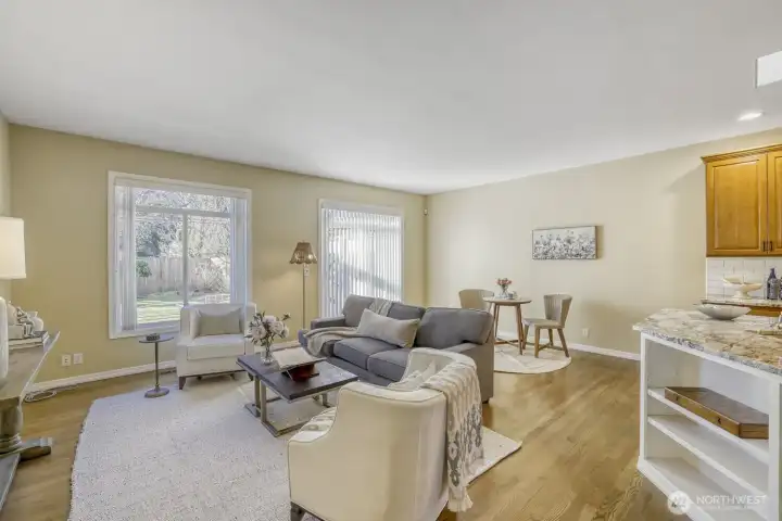 Living room with eating space