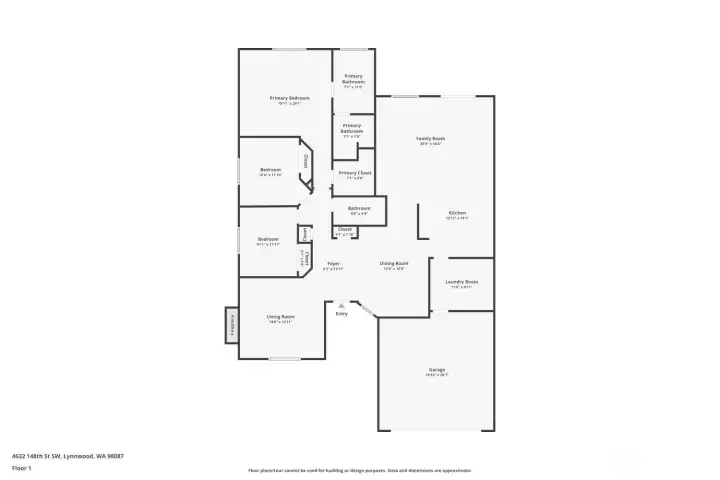 Floor plan - measurements are estimates