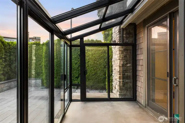 Lower level sun room for year round enjoyment