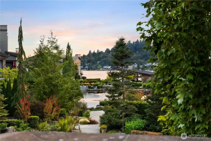 Lake views from the deck and primary suite
