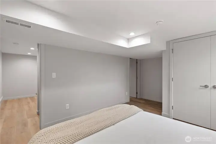 In the closet you'll find the brand-new electric furnace and water heater.