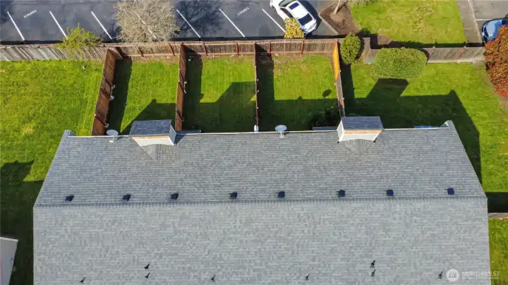 Each unit is fully fenced for a private backyard space