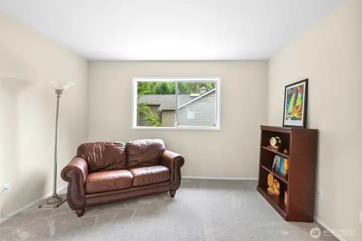 Second level office/den with double door entry.
