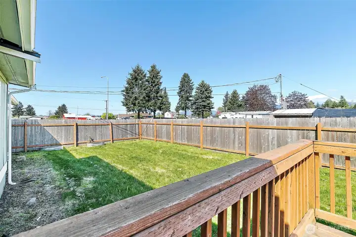 Plenty of room to play or start a garden.