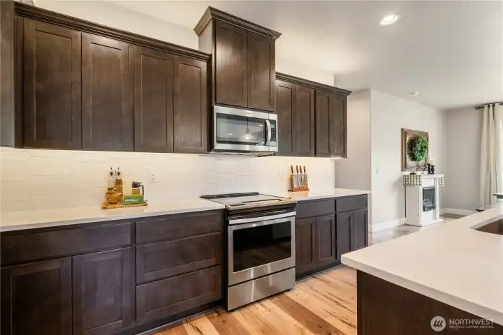Kitchen with under cabinet lights