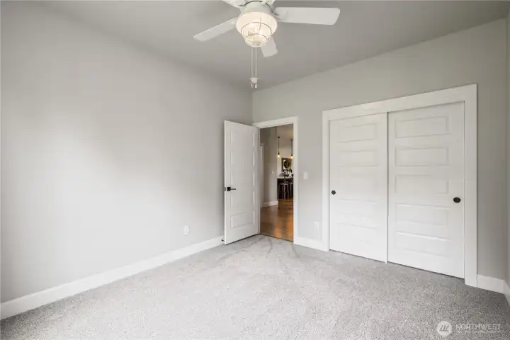 2nd bedroom with ample closet space