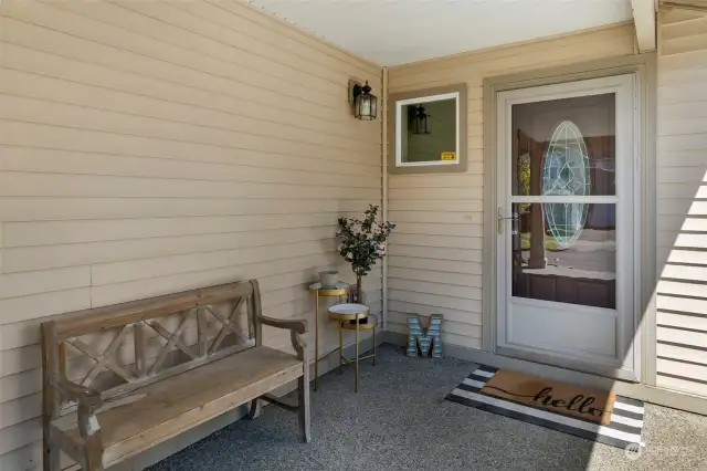 Entry from covered front porch.