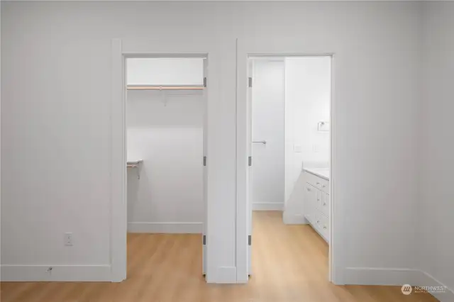 Primary closet and bath