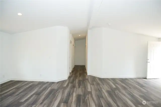 Great Room looking at the hallway to the rest of the bedrooms.