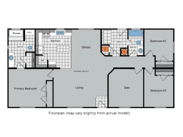 Floorplan for a Skyline Ramada model.