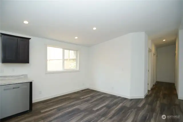 Dining area just off the kitchen.