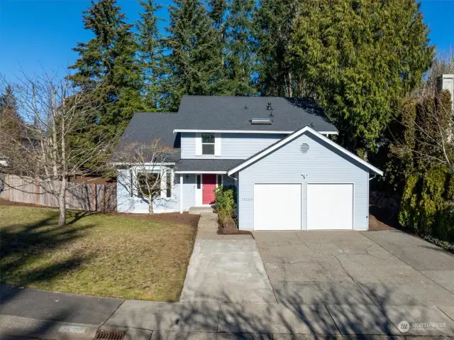 Corner lot, fully fenced in backyard.