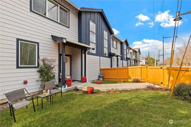 Fully fenced yard for added privacy.