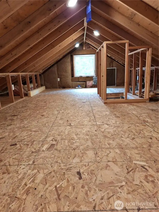 Attic space with potential to finish