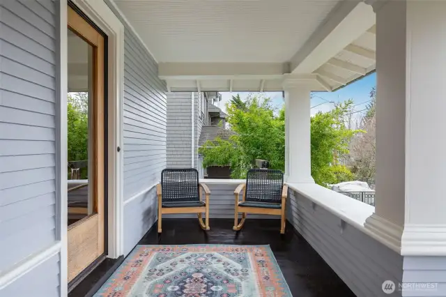 Welcoming covered porch