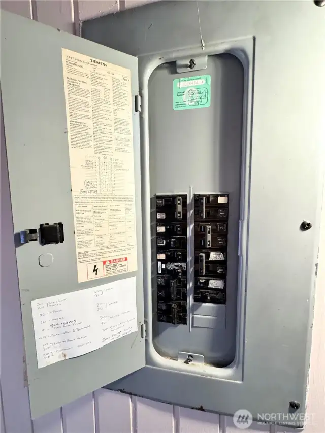 electrical panel (in entrway)