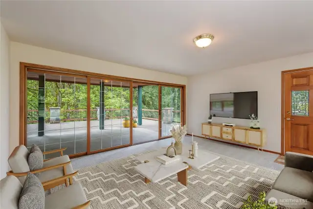 Virtual staged Living room.
