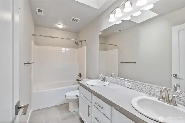 Main bath on the second floor.