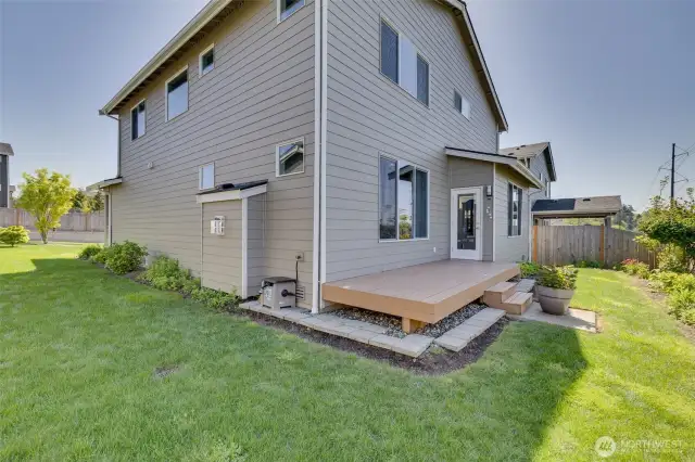 Side yard & deck off back of home.