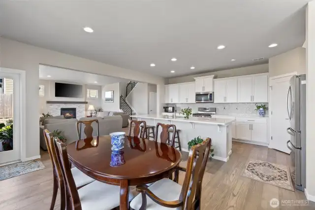 Large dining area off kitchen.