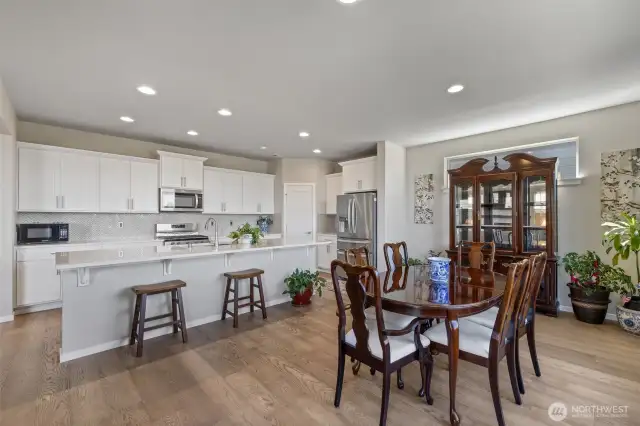 Plenty of room to entertain or have large gatherings!  Extra light from elongated window.