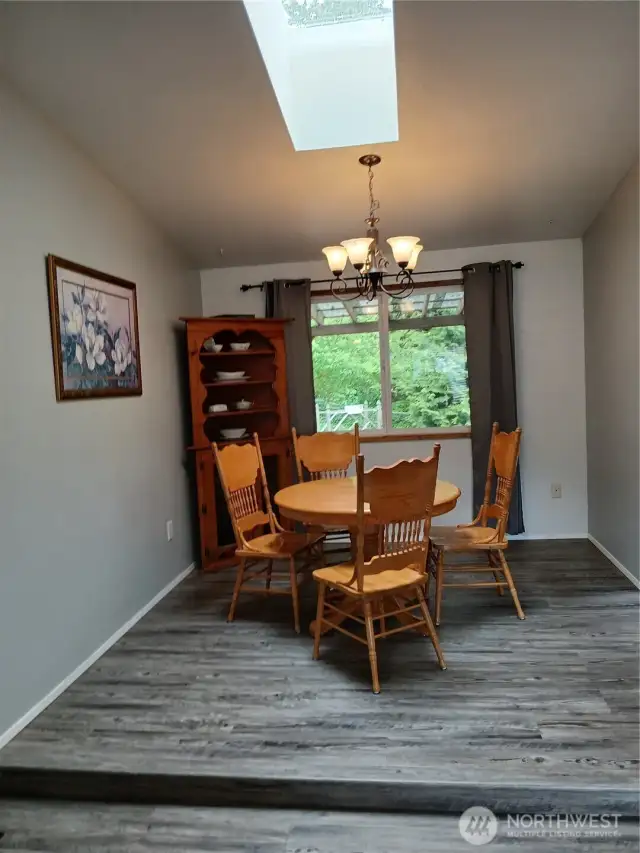 Relax in dining area.