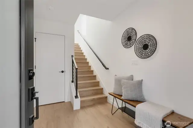 Entry.  Photos are staged model of same floorplan.  Colorschemes may Vary.