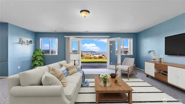 Lower level virtually staged