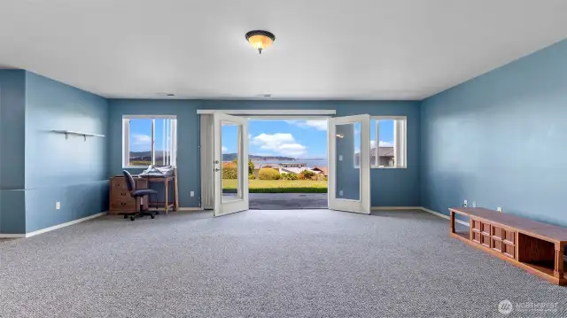 Lower rec room not staged
