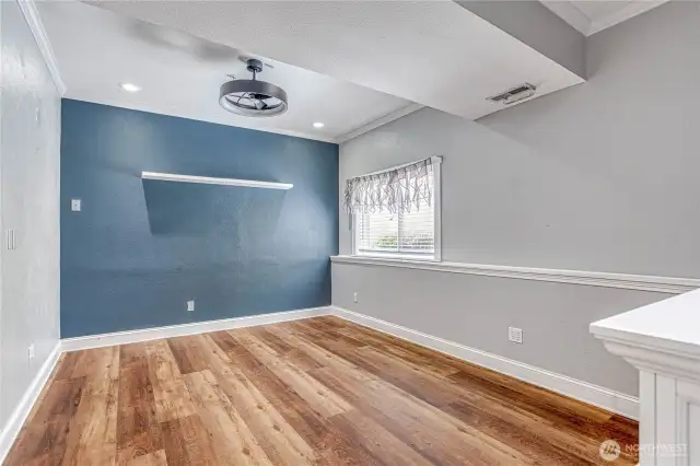 Basement bedroom or optional studio area