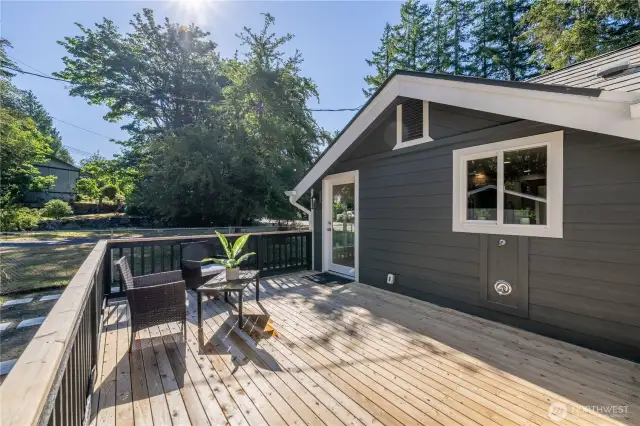 Deck off the Kitchen w/ Dog Wash Station