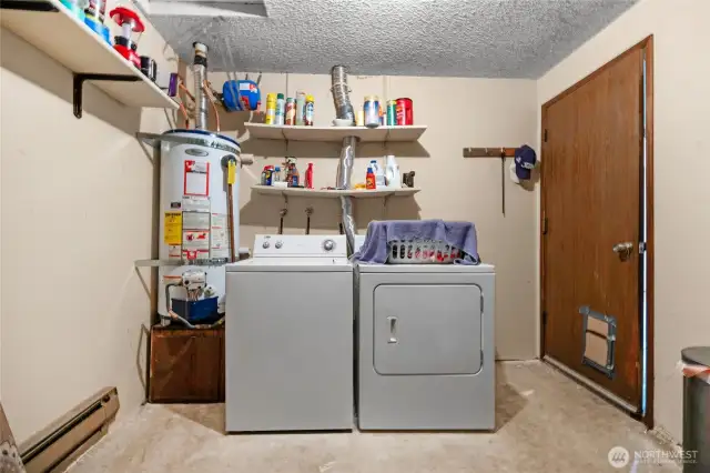 Laundry in utility area