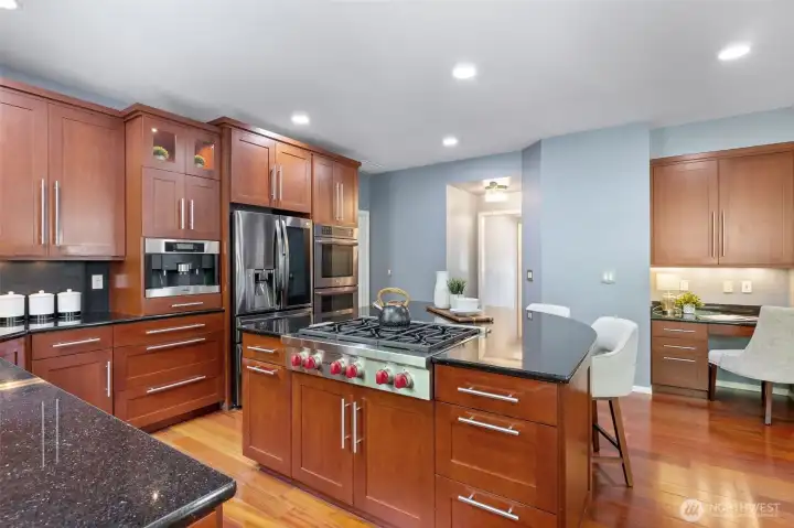 High end appliances including a Miele Espresso Machine