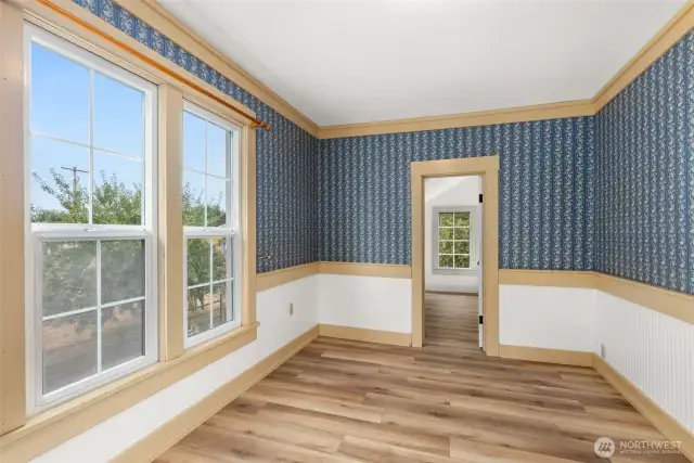 Large walk in closet in view
