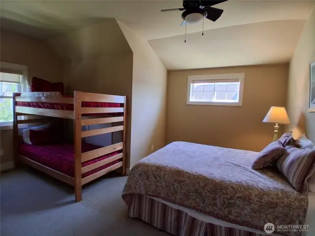 2nd Floor Bedroom with Bunks and Queen Bed
