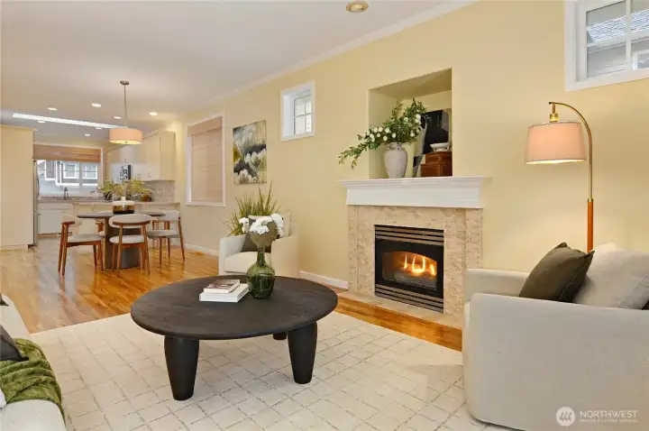 Living room to kitchen