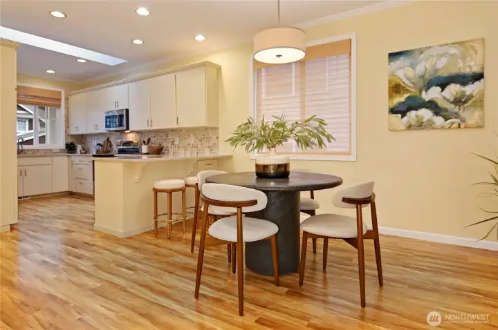 Dining area and kitchen