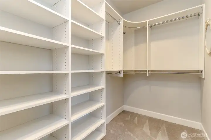 Built in closet organizer