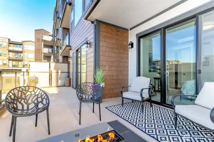 Patio is partially covered