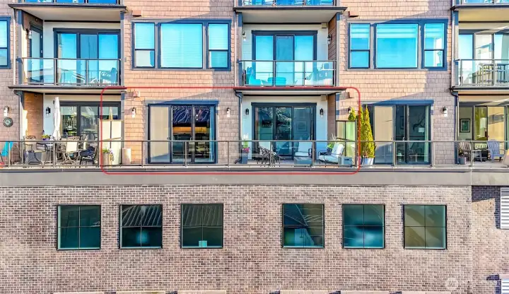 This unit has a rare double balcony