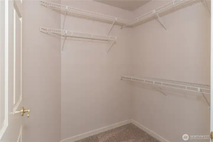 Large walk-in primary closet