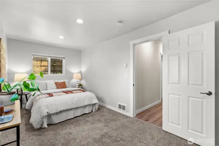 Primary bedroom is huge!