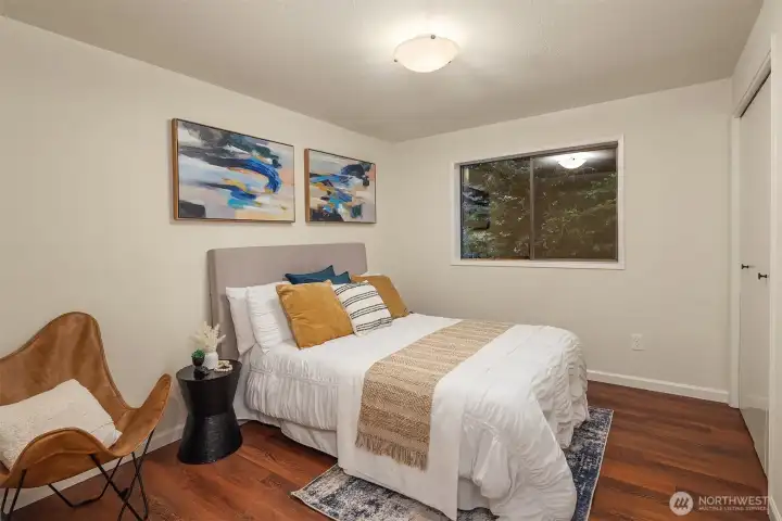 Main floor bedroom 2 - LVP flooring