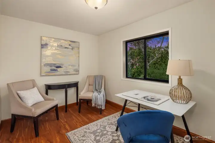 Bedroom used as office