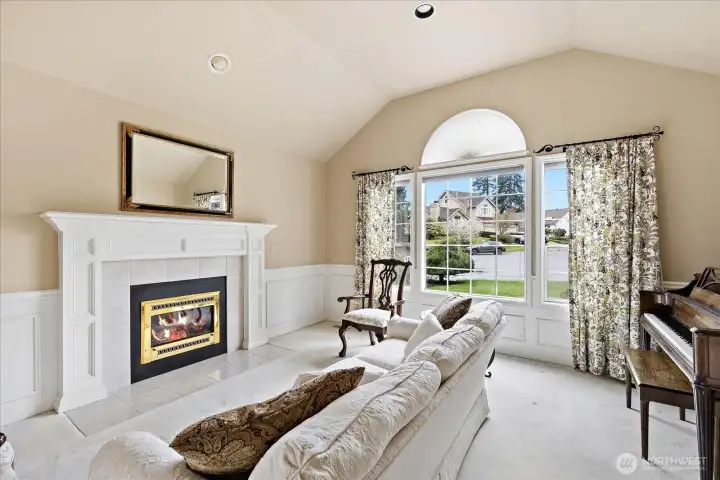 Tons of natural light w/ gas fireplace