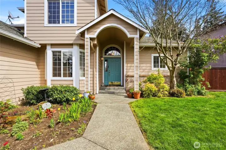 A front entry that sets the tone right away.