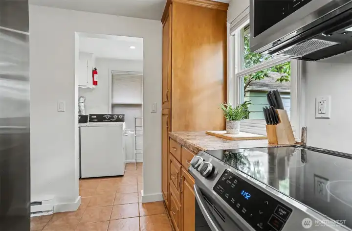 Kitchen looking at laundry room Kitchen looking at laundry room