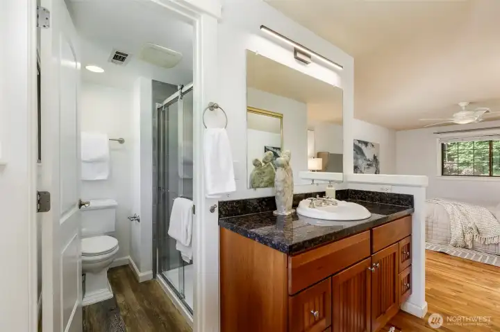 remodeled primary bathroom